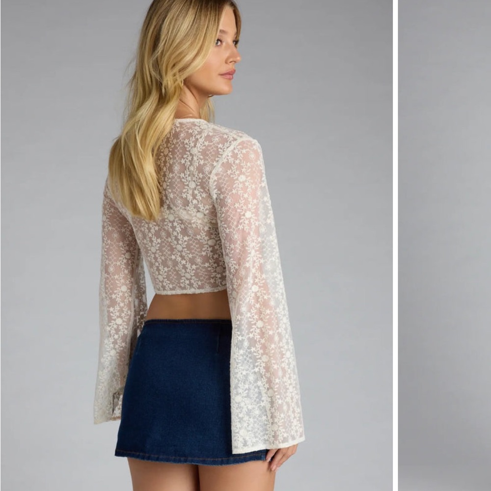 Windsor White Lace Crop Top